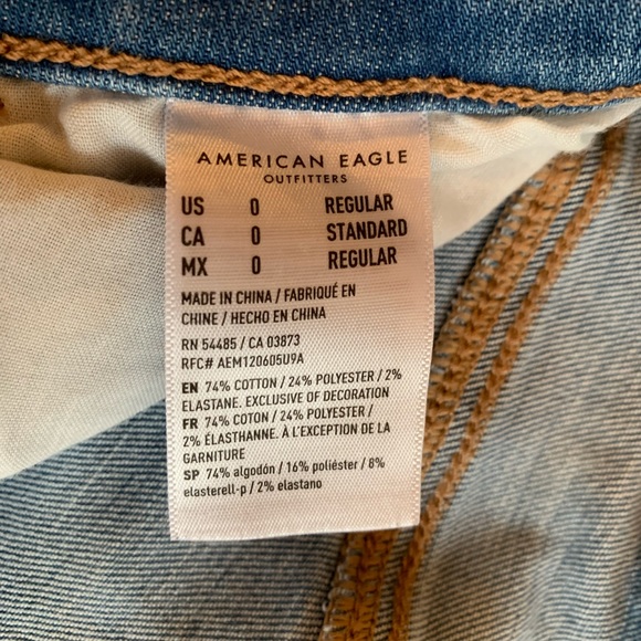 AMERICAN EAGLE Hi-Rise Jegging, Next Level Stretch temp tech Size 0 Regular - Picture 7 of 10